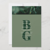 Modern Green Marble Monogram Wedding Kaart (Voorkant)
