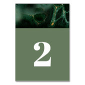 Modern Green Marble Monogram Wedding Kaart (Achterkant)