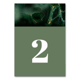 Modern Green Marble Monogram Wedding Kaart