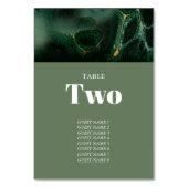 Modern Green Marble Monogram Wedding Kaart (Achterkant)