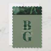 Modern Green Marble Monogram Wedding Kaart (Voorkant)
