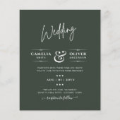 Modern Green Monochrome Wedding (Voorkant)