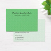 Modern Green Necklace Bracelet Display Card Visitekaartje (Bureau)