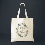 Modern Green Olive Leaf Wreath Wedding Gift Favor Tote Bag<br><div class="desc">Modern Green Olive Leaf Wreath Wedding Gift Favor Matching collectie in Niche and Nest store. Kunstwerk op www.EssemCreatives.etsy.com Zie bijpassend collectie</div>