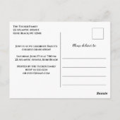 Modern Green Ombre Afstuderen Graduation Party Briefkaart (Achterkant)