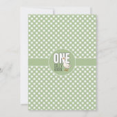 Modern Green One Silly Goose 1st Birthday Kaart (Achterkant)
