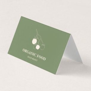 Modern Green Organic Food Visitekaartje