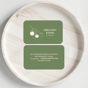 Modern Green Organic Food  Visitekaartje