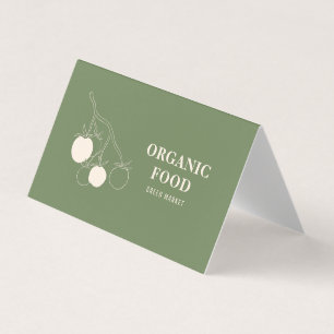Modern Green Organic Food  Visitekaartje