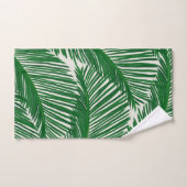 Modern Green Palm Leaf Tropical Pattern Bad Handdoek (Handdoek)