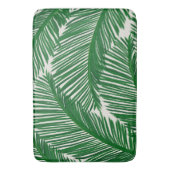 Modern Green Palm Leaf Tropical Pattern Badmat (Voorkant Verticaal)