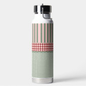 Modern Green Pattern Personalized Water Bottle Waterfles (Links)