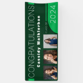 Modern Green Photo Afstuderen Banner (Verticaal)