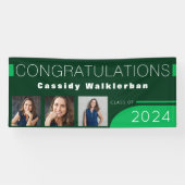 Modern Green Photo Afstuderen Banner (Horizontaal)