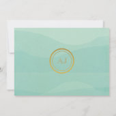 Modern Green Photo Wedding Save The Date (Achterkant)