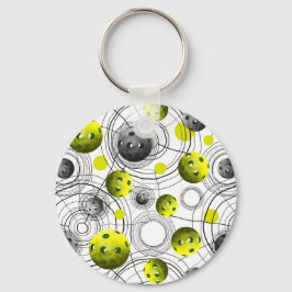 Modern Green Pickleball Sleutelhanger