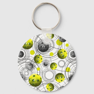 Modern Green Pickleball Sleutelhanger
