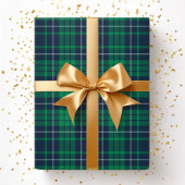 Modern Green Plaid Pattern Cadeaupapier