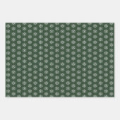 Modern Green Red Blue Snowflake Christmas Inpakpapier Vel (Voorkant)
