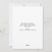 Modern Green Red Merry kerstboomfoto Holida Feestdagenkaart (Achterkant)