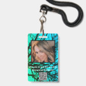 Modern Green Rustic Family Reunion Gift Badge (Achterkant met lanyard)