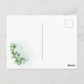 Modern green rustic greenery 18th birthday elegant briefkaart (Achterkant)