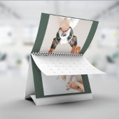 Modern Green Scrapbook Pet Photo  Kalender
