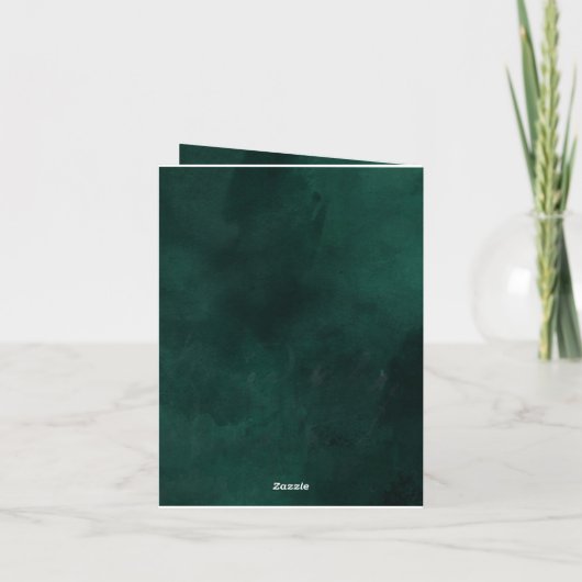 Modern Green Silver Snowflakes Business Feestdagen Kaart (Achterkant)