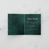 Modern Green Silver Snowflakes Business Feestdagen Kaart (Binnen)