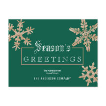 Modern Green Snowflake  Wood Business