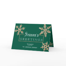 Modern Green Snowflake  Wood Corporate