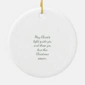 Modern Green Spiral Christmas Tree Ceramic ornamen Keramisch Ornament (Achterkant)