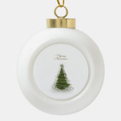 Modern Green Spiral Christmas Tree ,round ornament (Voorkant)