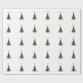 Modern Green Spiral Christmas Tree,Wapping paper Cadeaupapier (Vlak)