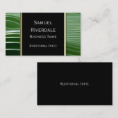 Modern Green Stripes Visitekaartje (Voorkant / Achterkant)