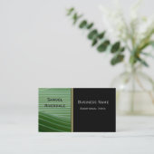 Modern Green Stripes Visitekaartje 3 (Staand voorkant)