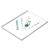 Modern Green Swimmer Illustration Swimming Theme Notitieboek (Linkerzijde)