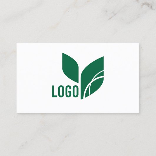 Modern Green Swirl Employee Visitekaartje (Achterkant)