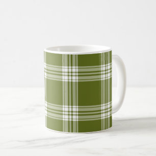 Modern Green Tartan Pset Coffee Mok