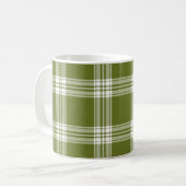Modern Green Tartan Pset Coffee Mok (Voorkant links)