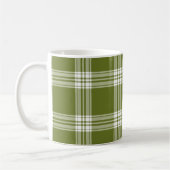 Modern Green Tartan Pset Coffee Mok (Links)