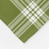 Modern Green Tartan Pset Fleece Blanket Deken (Hoek)