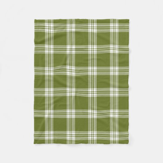 Modern Green Tartan Pset Fleece Blanket Deken (Voorkant)