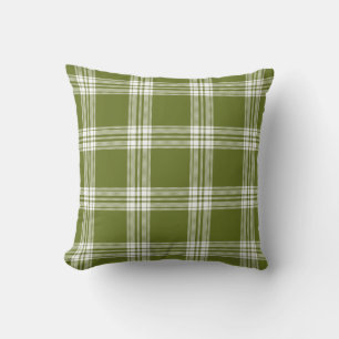 Modern Green Tartan Pset Sierkussen