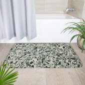 Modern Green Terrazzo Badmat