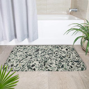 Modern Green Terrazzo Badmat