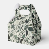 Modern Green Terrazzo Bedankdoosjes (Achterkant)