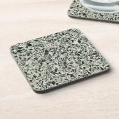 Modern Green Terrazzo Bier Onderzetter (Linkerzijde)