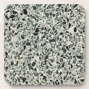 Modern Green Terrazzo Bier Onderzetter