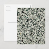 Modern Green Terrazzo Briefkaart (Voorkant / Achterkant)